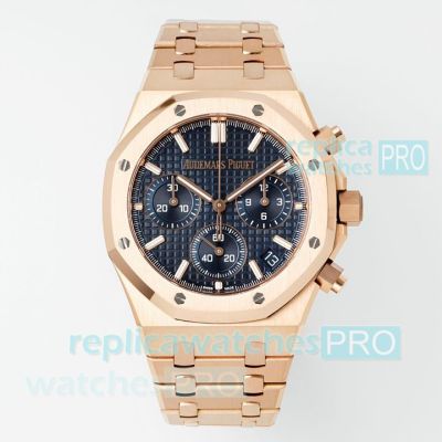 APS Super Replica Audemars Piguet Royal Oak 26240 Blue Dial Rose Gold  41mm Watch 
